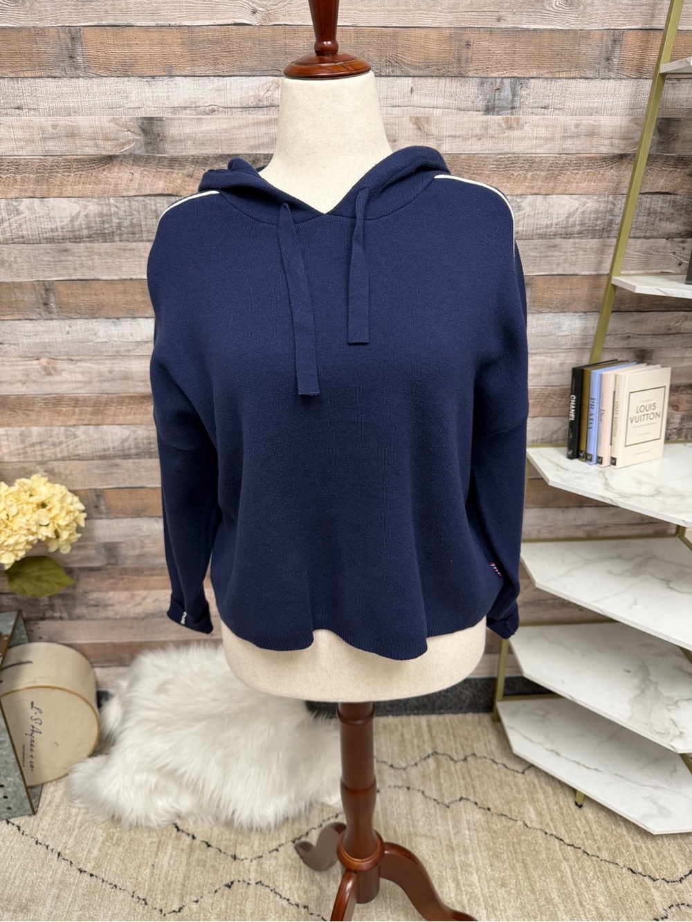 K-Swiss Navy Pullover Hoodie L